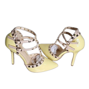 Wild Diva - Studded Chartreuse Pumps - Green / Yellow | Size: 7.5